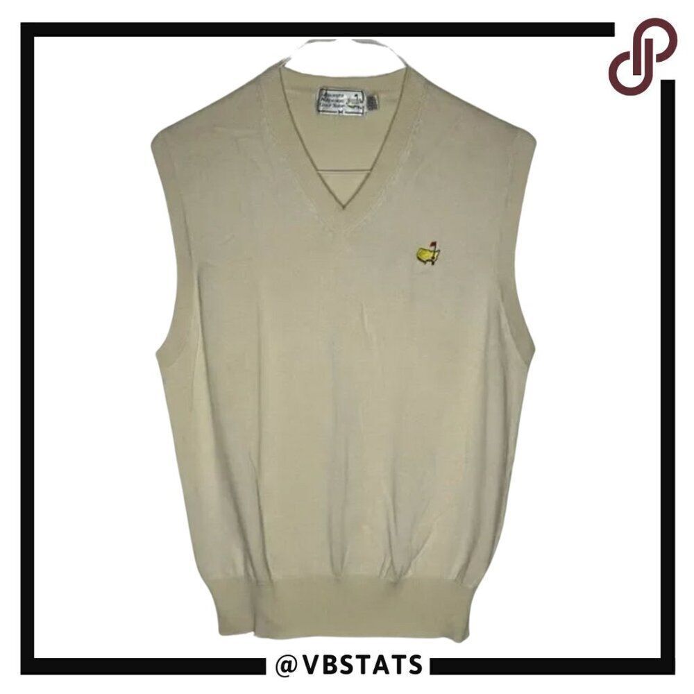 Masters Neutral Tan-Wheat Men's Performance Golf Vest in Size Medium‎
